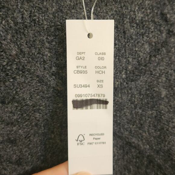 NWT J. Crew Cropped Cable-Knit Rollneck Sweater Supersoft Yarn Dark Gray XS - Picture 7 of 9